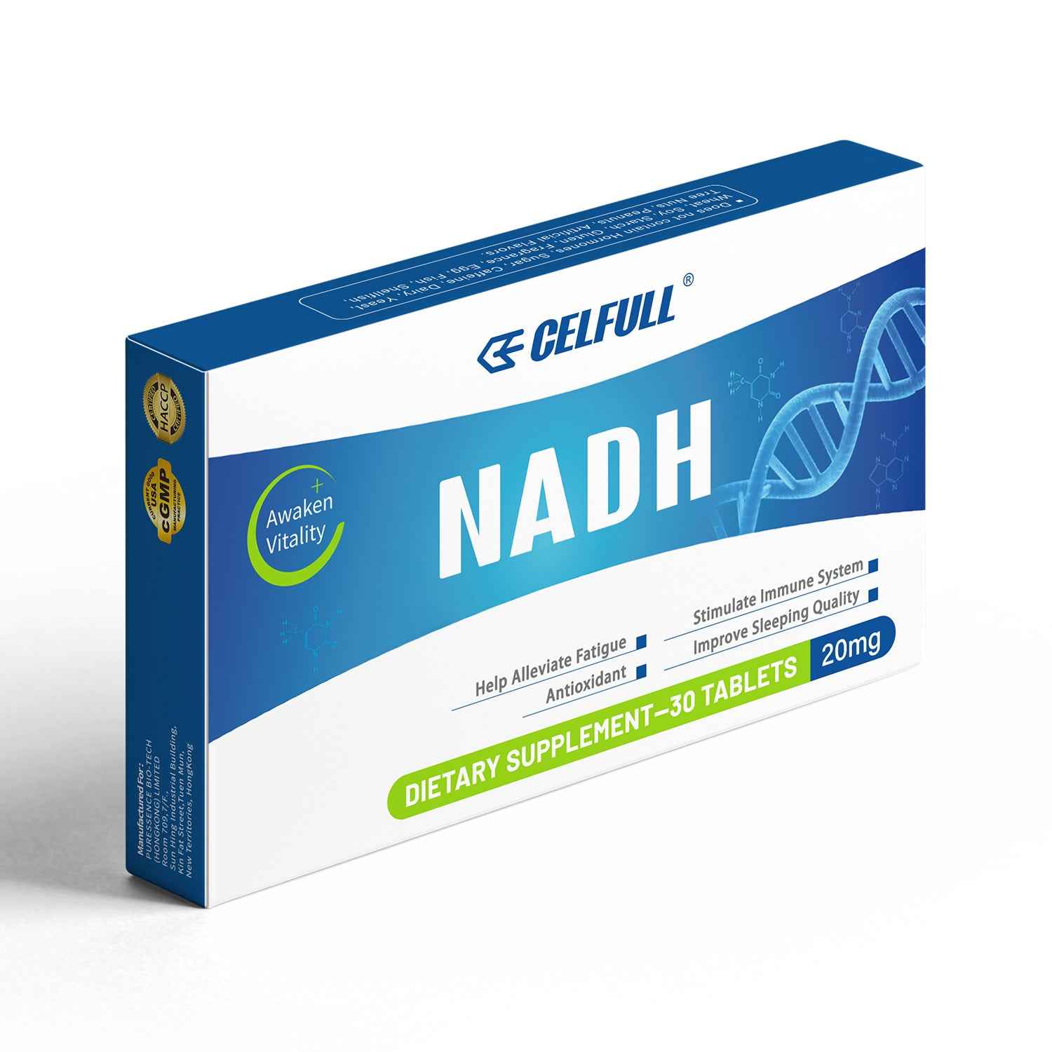 CELFULL NADH Supplement Enchance NMN Alternative NAD+ Supplement for Immune Support Anti-Aging Boost Brain Cognition & Chronic Fatigue Supplements