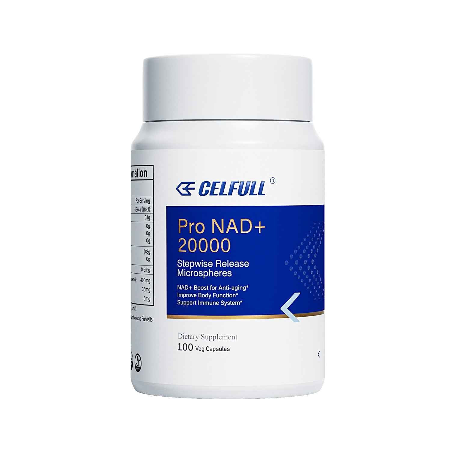CELFULL Pro NAD+ 20000 NAD+ Supplement for Immune Support Anti-Aging Boost Brain Cognition & Chronic Fatigue Supplements